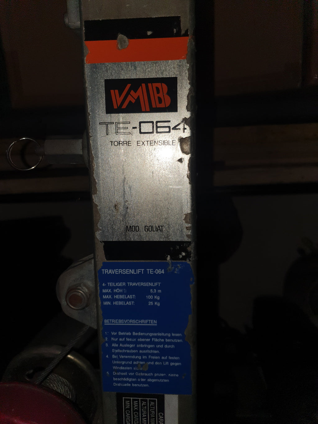 USATO N. 02 Elevatori VMB TE-064 - Mod Goliat